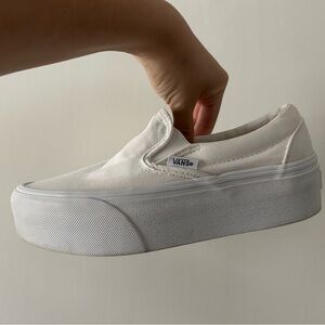 Vans Women's White Slip-Ons